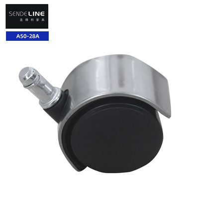 Good price Black Stainless Steel Office Chair Wheel Replacement Nylon 50mm Silent Wheel online