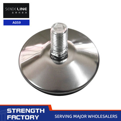 Good price Silver Finish Adjustable Table Feet With 12 / 13mm Length Thread Office Chair Foot online