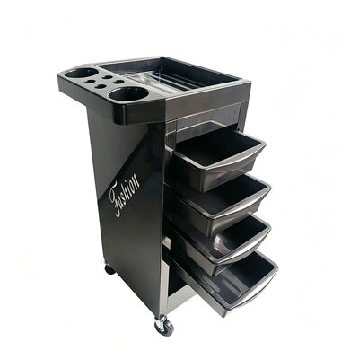 Good price 4-Tier Hair Salon Storage Trolley with 405*380*920mm Dimensions and 4 Wheels for Easy Mobility online