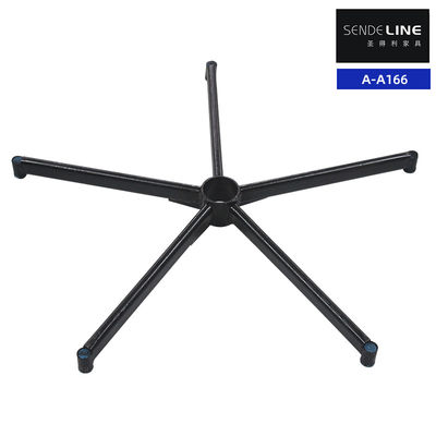 Good price Modern Black Office Chair Base Replacement 5 Casters Wooden Feet Iron Frame online