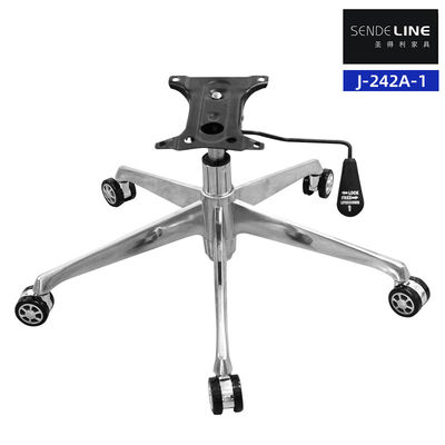 5 Star Metal Office Chair Wheel Base Aluminum Alloy Durable Height Adjustment