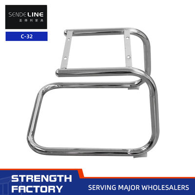 Good price 32mm Tube Office Chair Metal Frame Black /  Chrome Office Chair Accessories Parts online