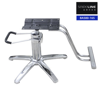 Good price Beauty Salon Trim Barber Chair Accessories Chrome Plated Five Star Base online