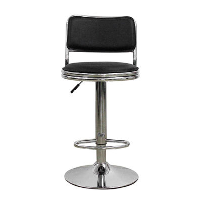 Good price Swivel Electroplated Leather Bar Stool Accessories Modern Chair With Circular Base For Beauty Salons online