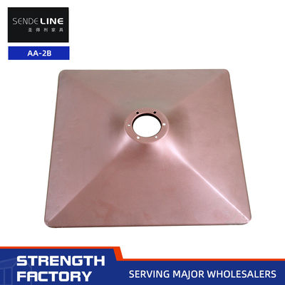 Good price Square Cold Plate Stamping Barber Chair Base With Reddish Brown  Customized Color online