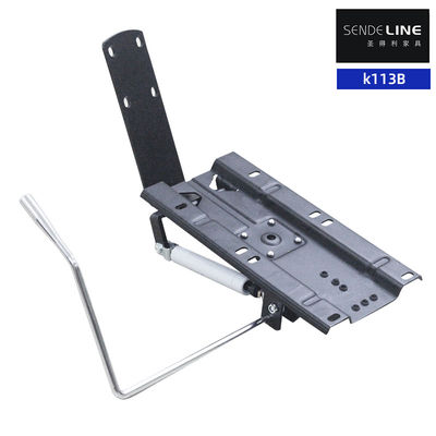 Good price Adjustable Rear Lying Matte Black Iron Barber Chair Base Bracket For Hair Salons online