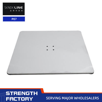 Good price Square Solid Iron Plate 4-hole Barber Chair Base With Stainless Steel Brushed Surface online