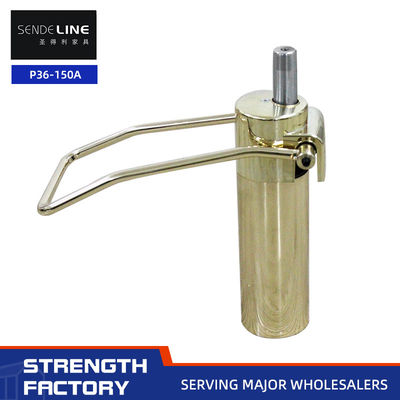 Good price Gold 5kg Cast Iron Barber Chair Base With 150mm Journey Hydraulic Pump Lift online