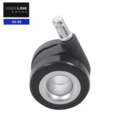 Silver Hollow Office Chair Castor For Swivel Chair 60mm Diameter Medical Cart Wheel Caster