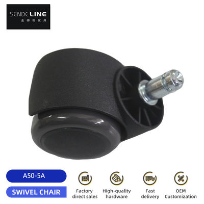 50mm Universal  Office Chair Pulley Replacement With Nylon PVC Bifma Test And 50kg Load Capacity