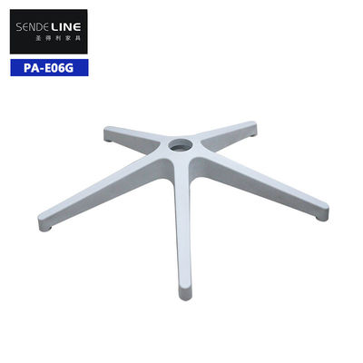 White plastic office chair base, radius 310mm, five-star legs of the office chair