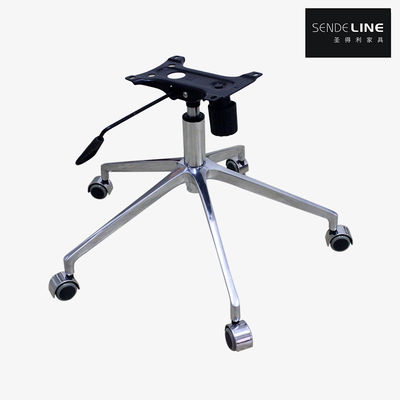 Ergonomically adjustable office chair with 700mm polished aluminum alloy base