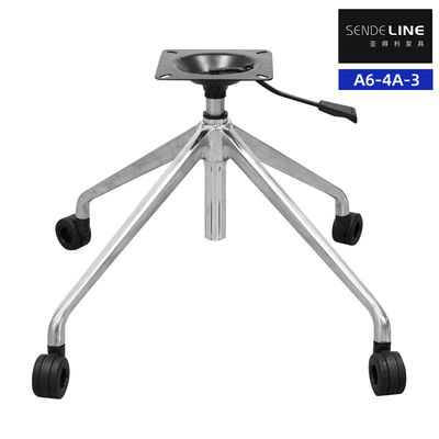 Good price Aluminum alloy 4-star chair legs, polished color rotating and lifting office chair base online
