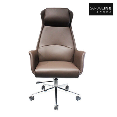 Office Swivel Chair with High Density Foam Padding, 700mm Five-Star Base, and PU Leather Upholstery for Enhanced Comfort